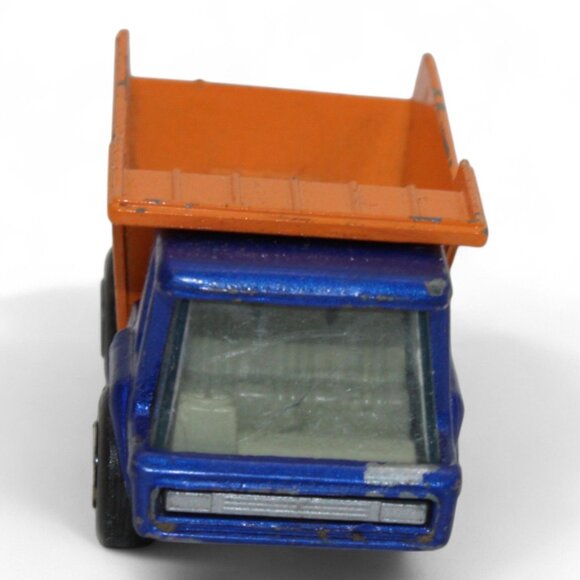 Vintage 1975 Lesney Matchbox #23 Atlas Dump Truck Blue & Orange Die-Cast Toy Eng - Picture 2 of 7